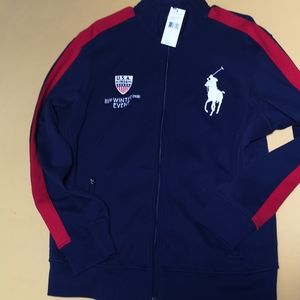 Polo by Ralph Lauren navy blue with red stripes